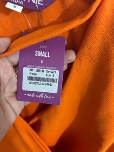 Bright Orange Wrap Top free delivery