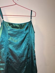 Emerald Green Satin Cami Dress