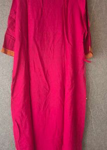 Pink Embroidered Kurta