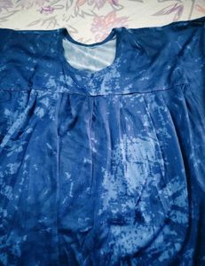 Blue Tie-Dye Top