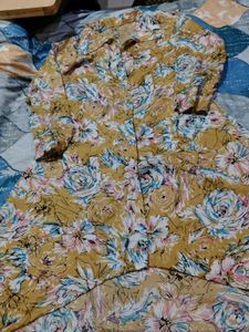 💛 Yellow Up-Down Collar Kurti 💛