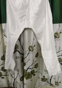 White Elasticated kurta Pants