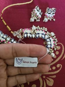 Ethnic Kundan Necklace &amp; Earring Set