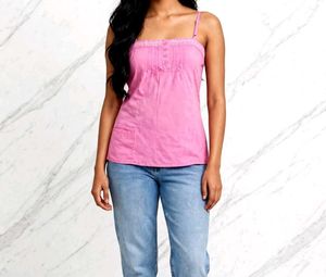 Pink Spaghetti Strap kurti
