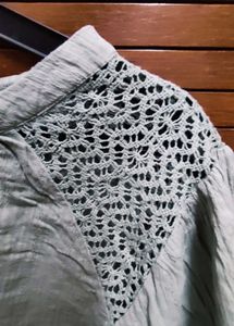 Lightweight Crochet Detail Blouse