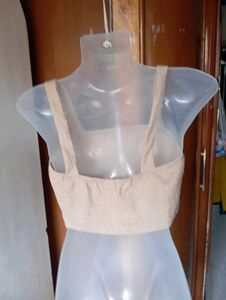 Stylish Smocked Crop Top &amp; Ripped Denim Shorts