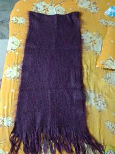 Purple Fringe Scarf