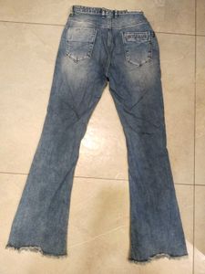Vintage Distressed Flare Jeans