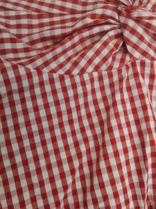 Red Gingham Halter Neck Top