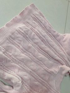 Cozy Pink Cable Knit Cropped Sweater