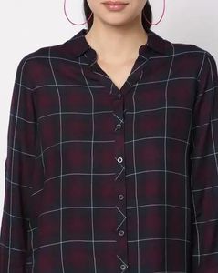 Chic Plaid Button-Down Shirt