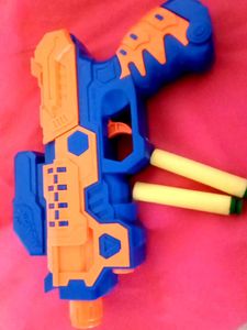 Blue and Orange Toy Foam Dart Blaster Gun