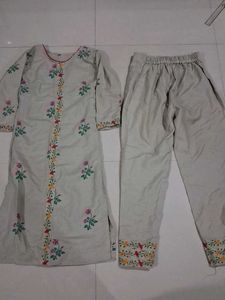 Embroidered Kurta and Pants Set
