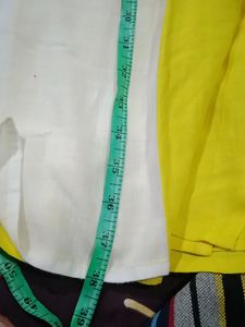 White And Lemon yellow Kurti