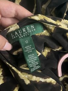 original Ralph Lauren Stylish Zebra Print Ruched D