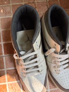 Stylish Cream and Brown Sneakers
