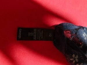Women's Navy Blue Floral Lace Brief