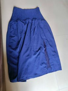 Blue Crop Top &amp; Skirt Set