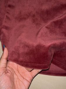 Velvet Mini Skirt