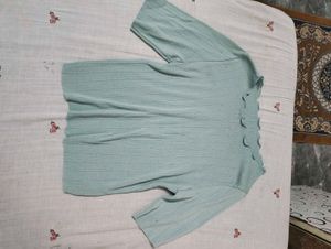 Light Blue Textured T-Shirt