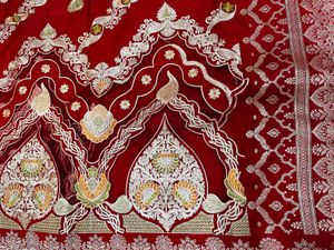 Exquisite Red Embroidered Saree