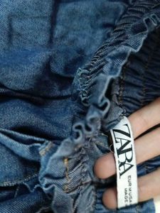 Blue Denim Casual Pants