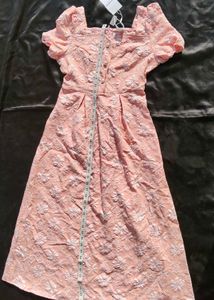 brand new ( savana)Pink Floral Button A-Line Dress