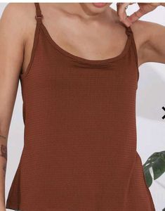 SHEIN MEDIUM LENGTH SPAGHETTI STRAP TEXTURED CAMI