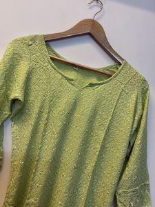 Beautiful Green Embroidered Kurta