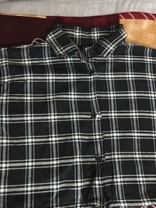 Checked Cropped Shirt
