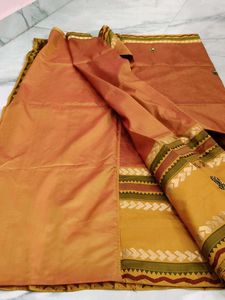 Elegant Yellow Saree with Intricate Design