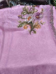 Beautiful Lilac Floral Saree