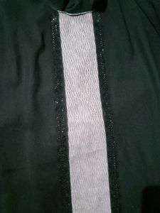 Elegant Abaya with Embellished Front