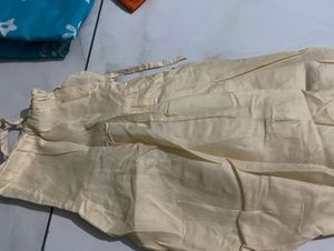 Elegant Cream Kurta with Gold Print