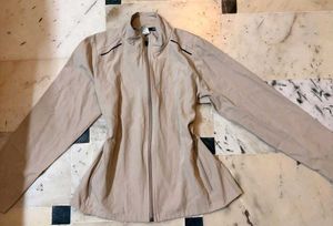 Women's Beige Full Zip Jacket