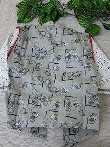Grey Printed Shirt Set (Boy's)