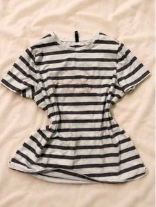 Striped aesthetic y2k oversized T-Shirt