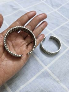 Fancy Sparkling Rhinestone Bracelets (Set of 2)