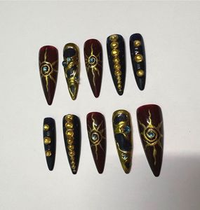 Unique Sun &amp; Gem Press-On Nails