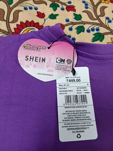 SHEIN Purple Buttercup graphic print T-Shirt