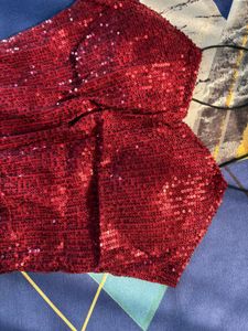Sequin Sparkle Red Gown
