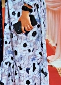 Floral Frilled Collor Tie Up A-line Dress