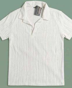 Men's Textured Polo T-Shirt