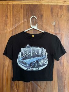 Graphic Print Cropped T-Shirt