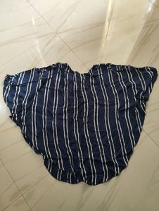 Striped Cold Shoulder Top