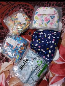 Cute Reusable Cloth Diapers (2 Pack)