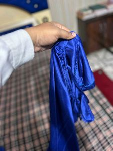 Blue Lace Nightgown Set