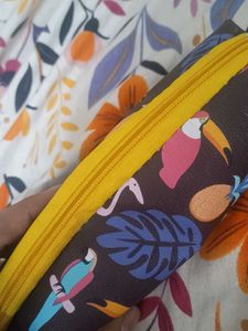 Tropical Flamingo & Toucan Pouch