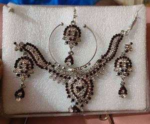 Red & Silver Bridal Jewellery Set