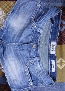 ripped low rise Denim Shorts